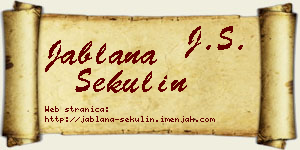 Jablana Sekulin vizit kartica